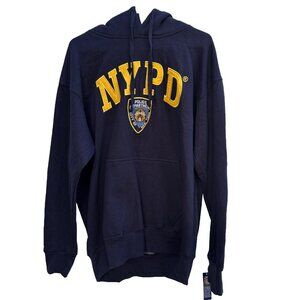 NWT NYPD Hoodie Mens L Navy 2012 Embroidered Officially Licensed New York Police